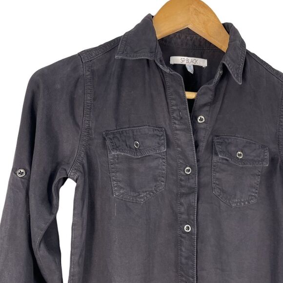 SP Black Label Long Sleeve Button Down Shirt Dress Size XS NWT - Picture 4 of 10